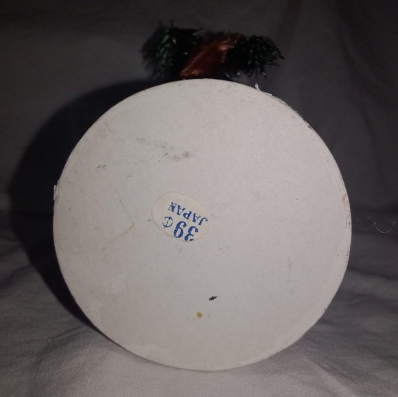 Mid Century Modern Christmas Japan Silk Ball Santa With Original Sticker MCM - Picture 7 of 7